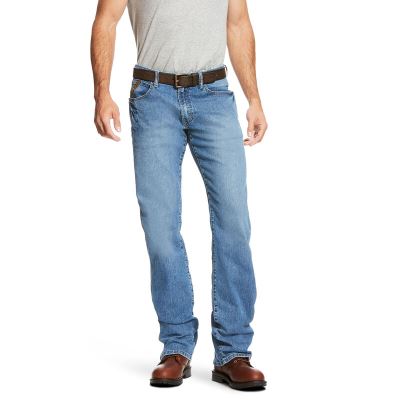 Ariat Work: Rebar M4 Low Rise DuraStretch Basic Boot Cut Pantalones Vaqueros Hombre - Azules (WPFTU8